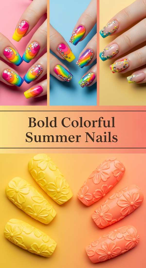 Bold Colorful Summer Nails 6a134e59ae7f8