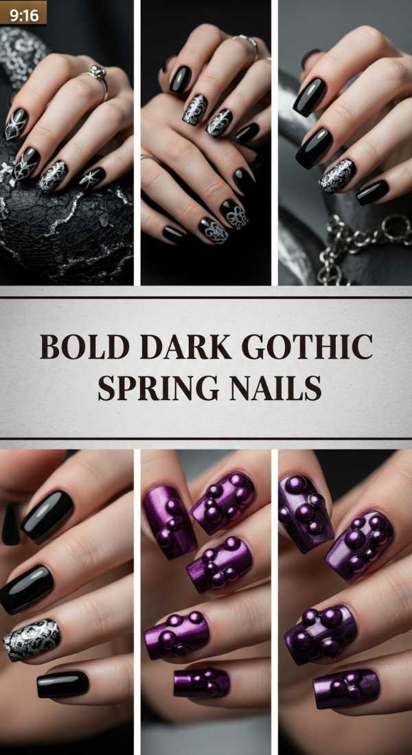 Bold Dark Gothic Spring Nails 69ff6c15bd5bd