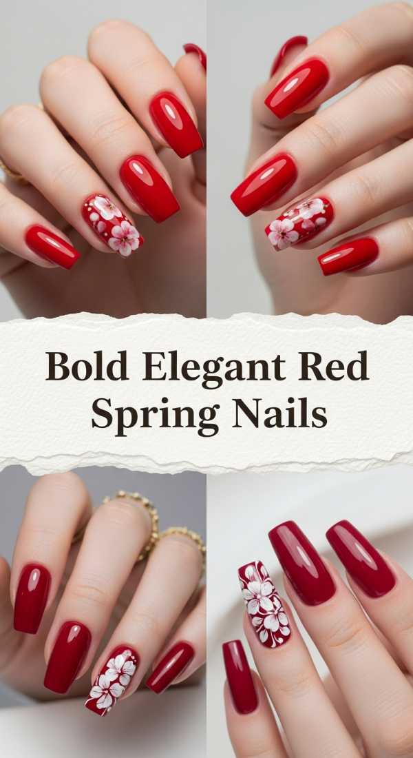 From Runways to Fingertips: The Ultimate Guide to Seasonal Luxury Nail Art Bold Elegant Red Spring Nails 69ff6c11d8343