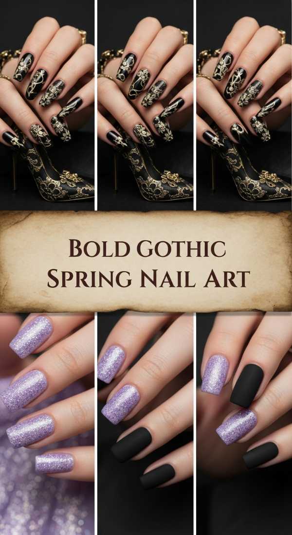 Bold Gothic Spring Nail Art 69ff6dba21751