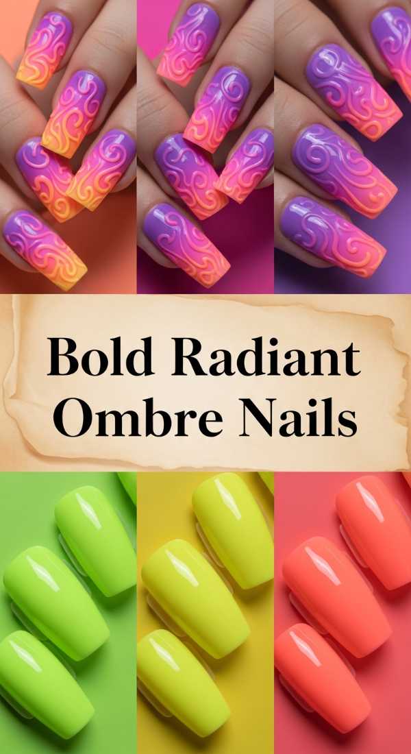 From Runway to Fingertips: The Exquisite Art of Bespoke Press-On Extensions Bold Radiant Ombre Nails 6a134904d40c6