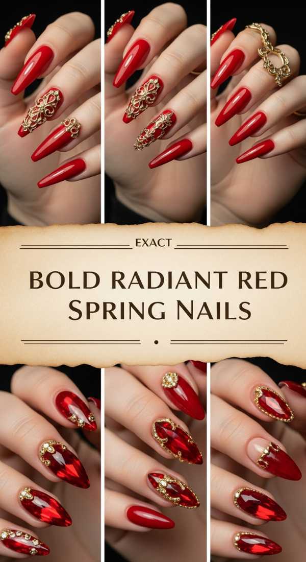 Bold Radiant Red Spring Nails 6a08aecaefba5