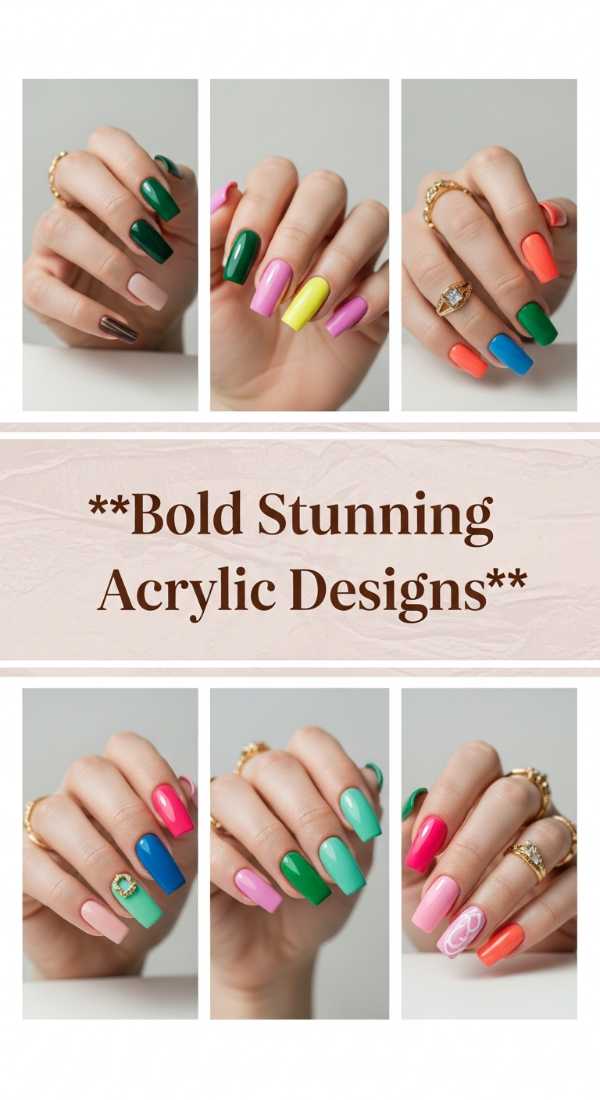 Beyond the Monochrome: Why Vibrant Multi-Colored Nails are Taking Over Bold Stunning Acrylic Designs 6a08b1bbc74ed