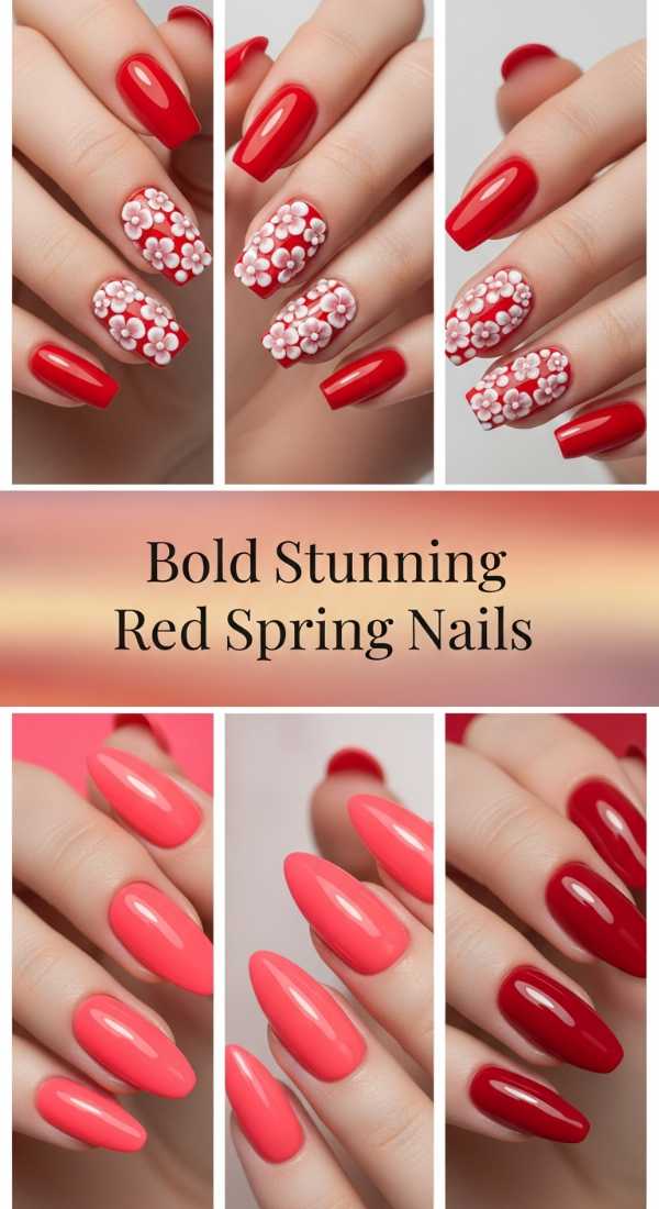 Bold Stunning Red Spring Nails 69ff6d9ebc4f6