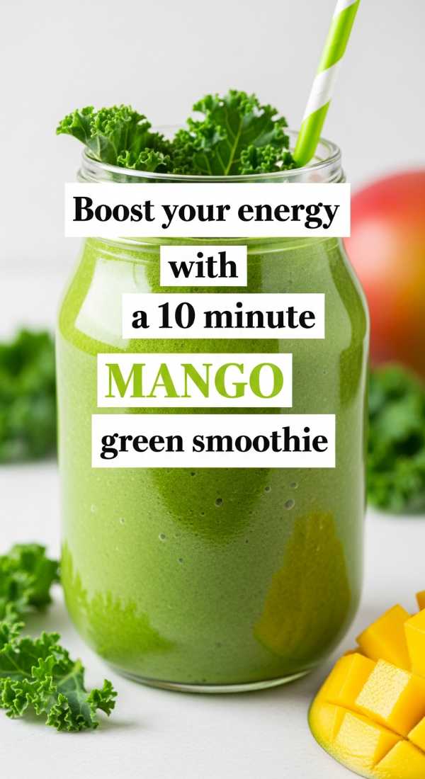 Boost Your Energy With A 10 Minute Mango Green Smoothie 69f47c6425752