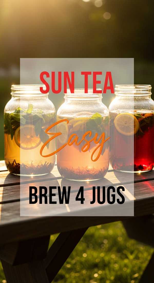 Sun, Sand, and Snacks: Your Complete Guide to Summer Cooking Brew 4 Jugs Of Sweet Sun Tea 69fd74229496a