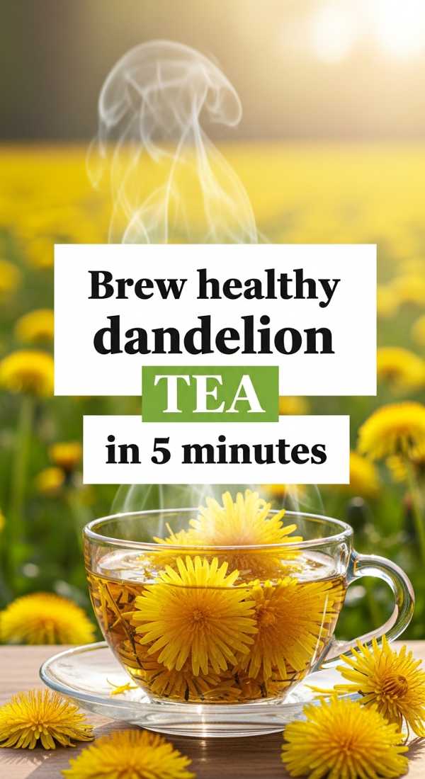 Dandelion Delights: Turning Garden Blooms into Gourmet Meals Brew Healthy Dandelion Tea In 5 Minutes 69fd889d1b16a