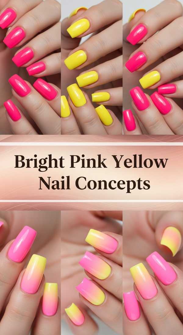 Bright Pink Yellow Nail Concepts 6a006c5d9a85a