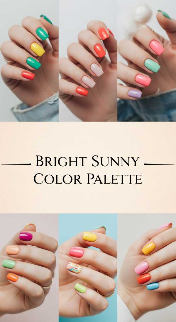 Beyond the Basics: Bold and Colorful Nail Designs for Every Occasion Bright Sunny Color Palette 6a08aefd9097a