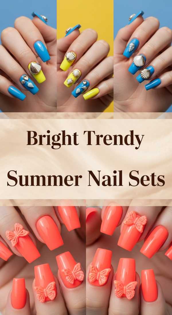 Bright Trendy Summer Nail Sets 6a1343cfc06e5