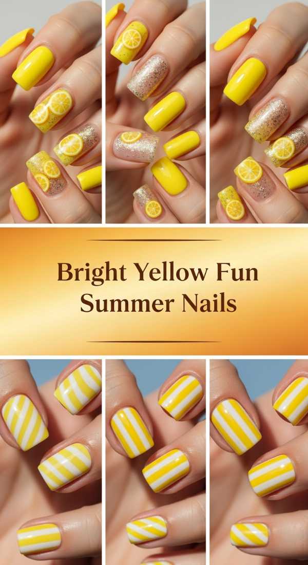 The Ultimate Guide to 2026 Summer Manicures: Colors, Shapes, and Art Bright Yellow Fun Summer Nails 6a006b8051d96