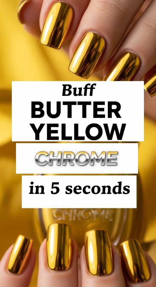 Buff Butter Yellow Chrome Nails In 5 Seconds 69ff59557b554