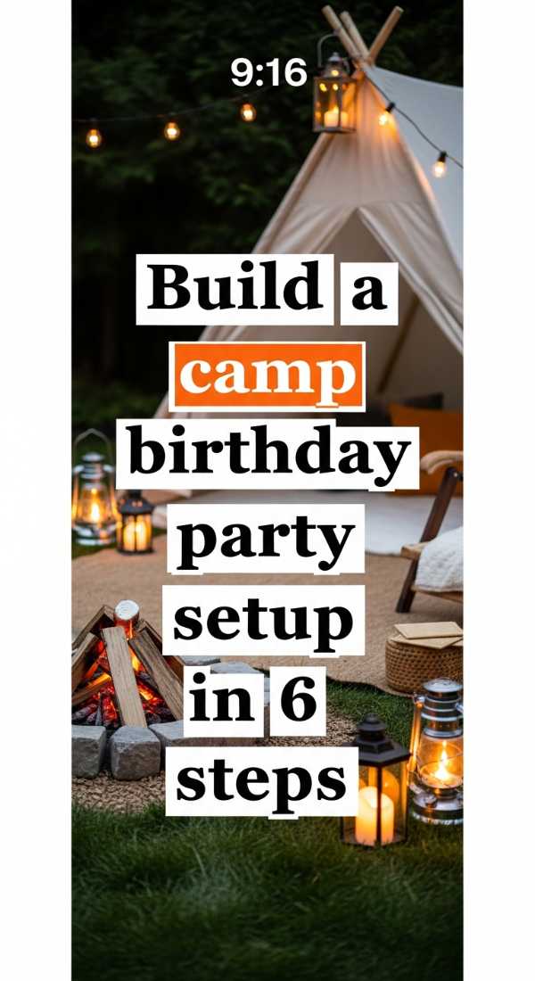 The Coolest Party Under the Sun: Your Ultimate Summer Birthday Planner Build A Camp Birthday Party Setup In 6 Steps 6a0de750a105c