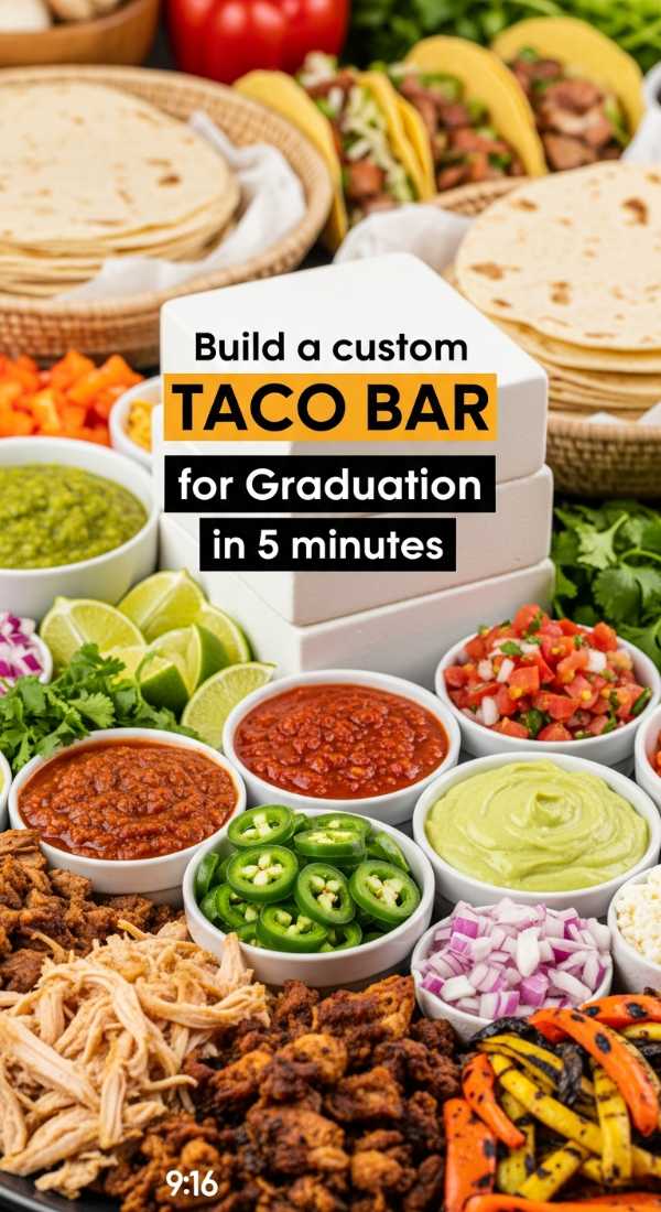 Build A Custom Taco Bar For Graduation In 5 Minutes 6a057db388634
