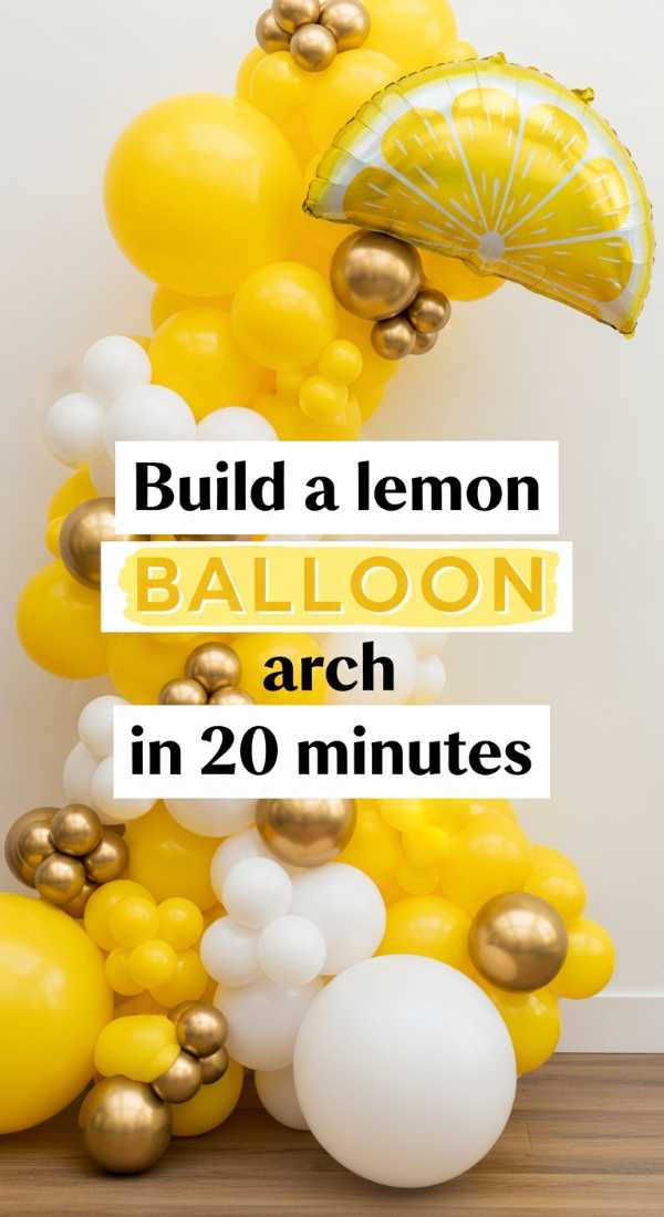 Build A Lemon Balloon Arch In 20 Minutes 69fb1411a54f4