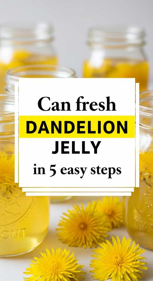 Can Fresh Dandelion Jelly In 5 Easy Steps 69f47b4828d21