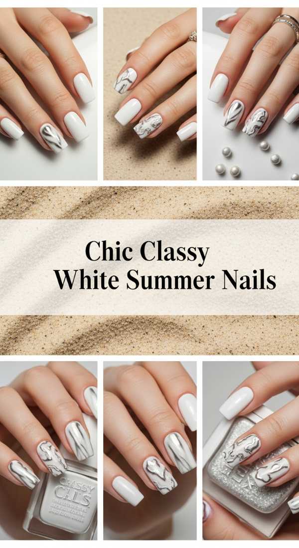 Chic Classy White Summer Nails 6a006b6646754