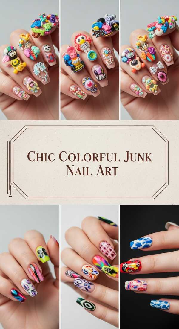 Chic Colorful Junk Nail Art 6a08b01c84297