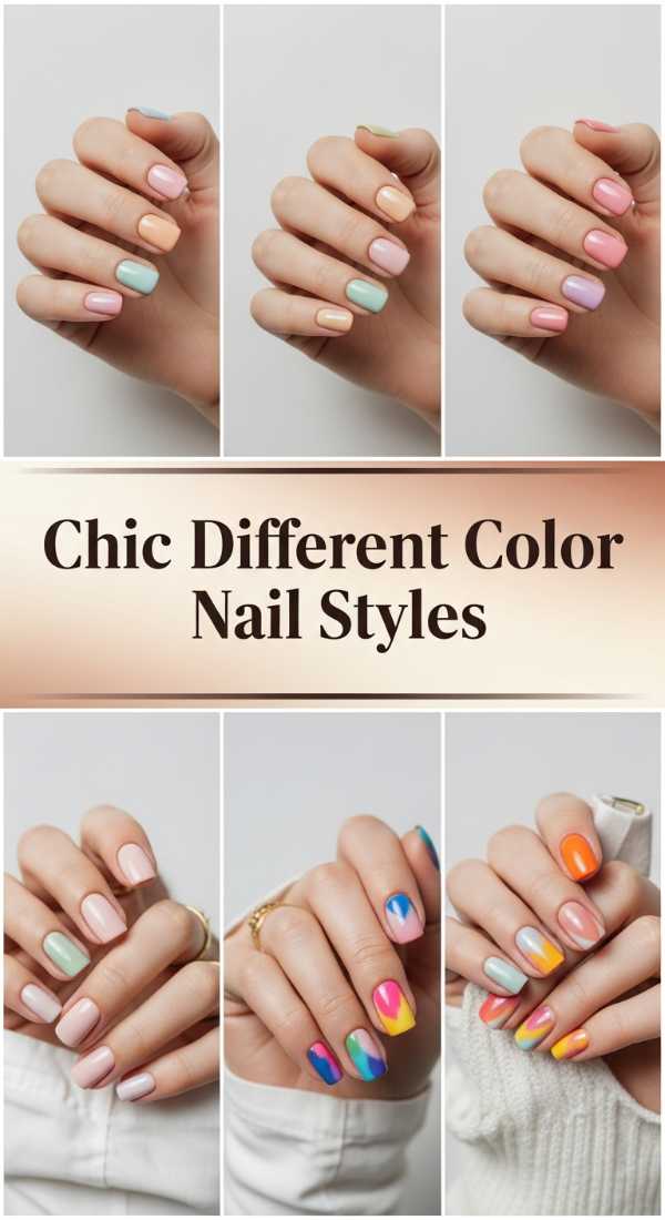 Chic Different Color Nail Styles 6a08b017d6ed6