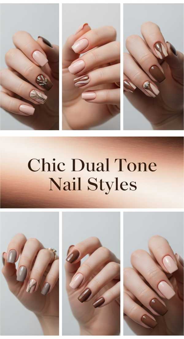 Beyond the Monochrome: Why Vibrant Multi-Colored Nails are Taking Over Chic Dual Tone Nail Styles 6a08b1bae6b4d
