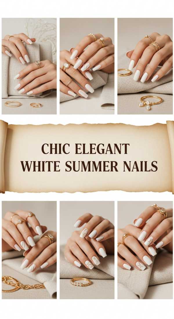 Chic Elegant White Summer Nails 6a006c72c61dc