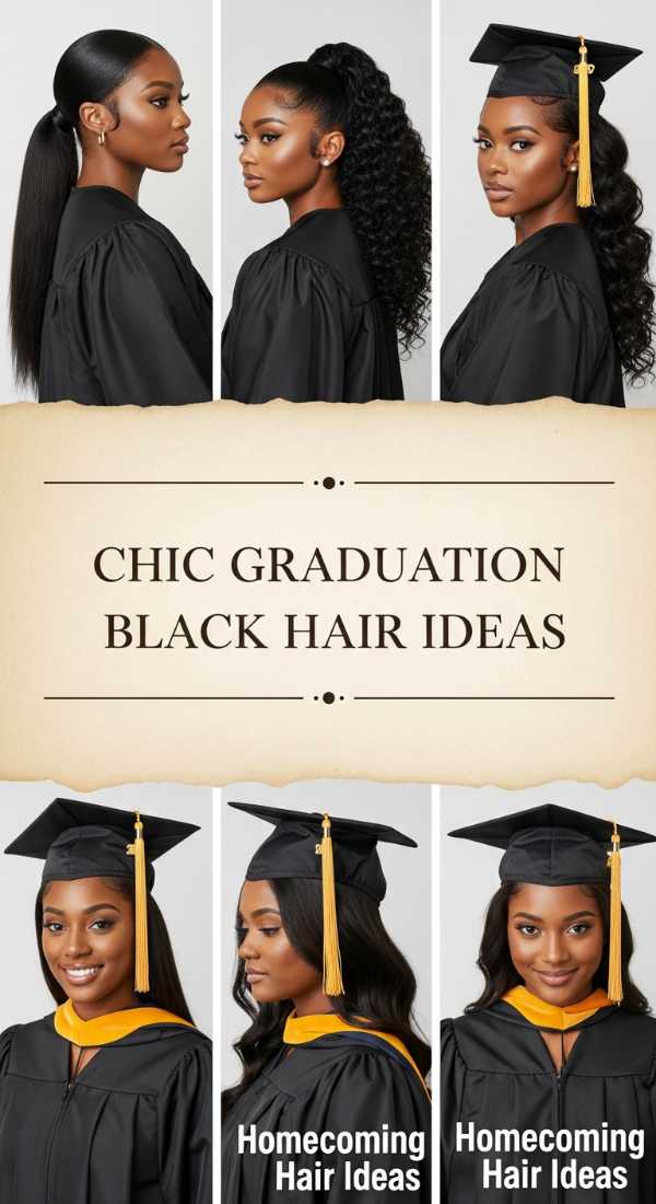 Chic Graduation Black Hair Ideas 6a141e0178a8b