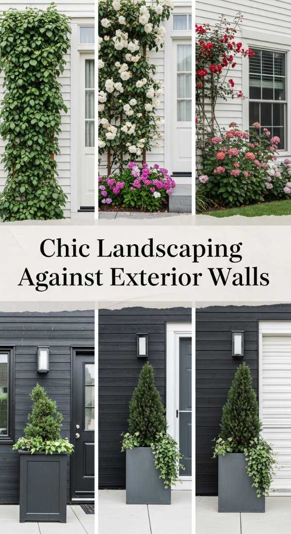 Minimalist Grandeur: Transforming Your Yard into a Modern Masterpiece Chic Landscaping Against Exterior Walls 69ff4763b73e2