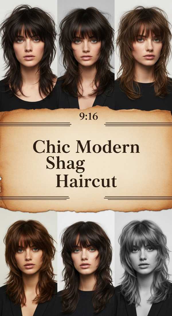 The Sophisticated Stylist: Your Elite Hair Transformation Manual Chic Modern Shag Haircut 6a141e08e58c9