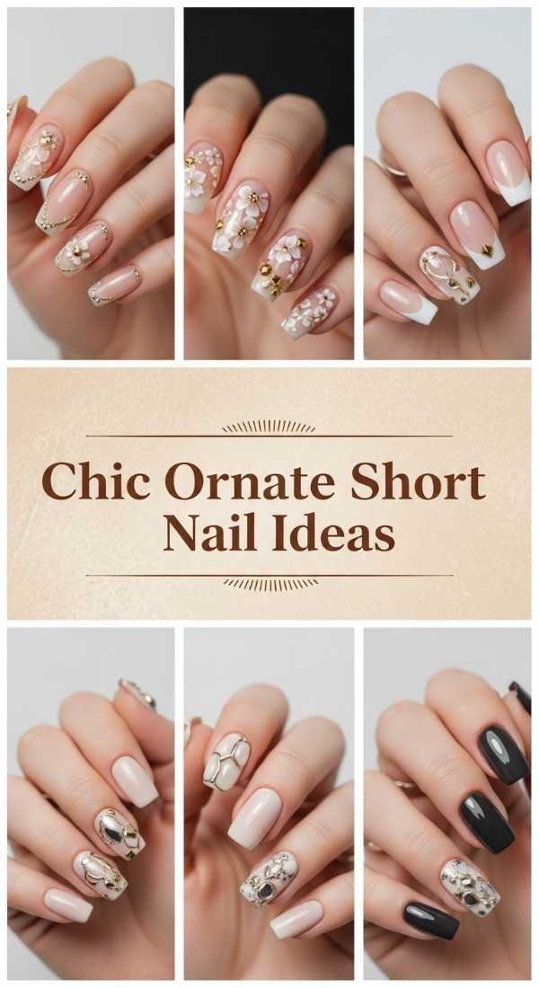 Chic Ornate Short Nail Ideas 6a08582317574