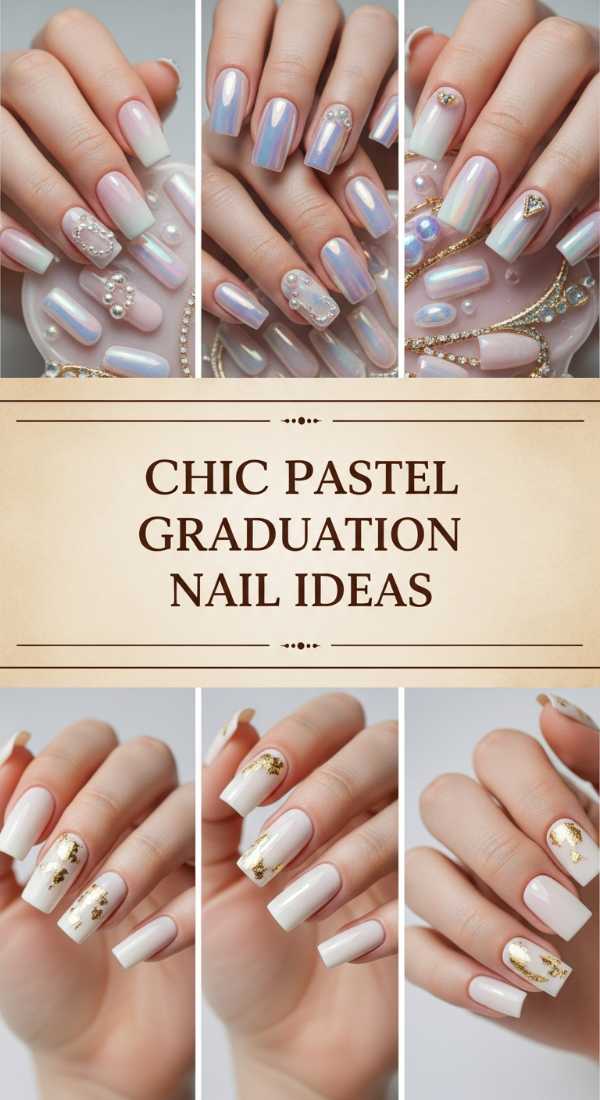 Chic Pastel Graduation Nail Ideas 6a134200c3f2f