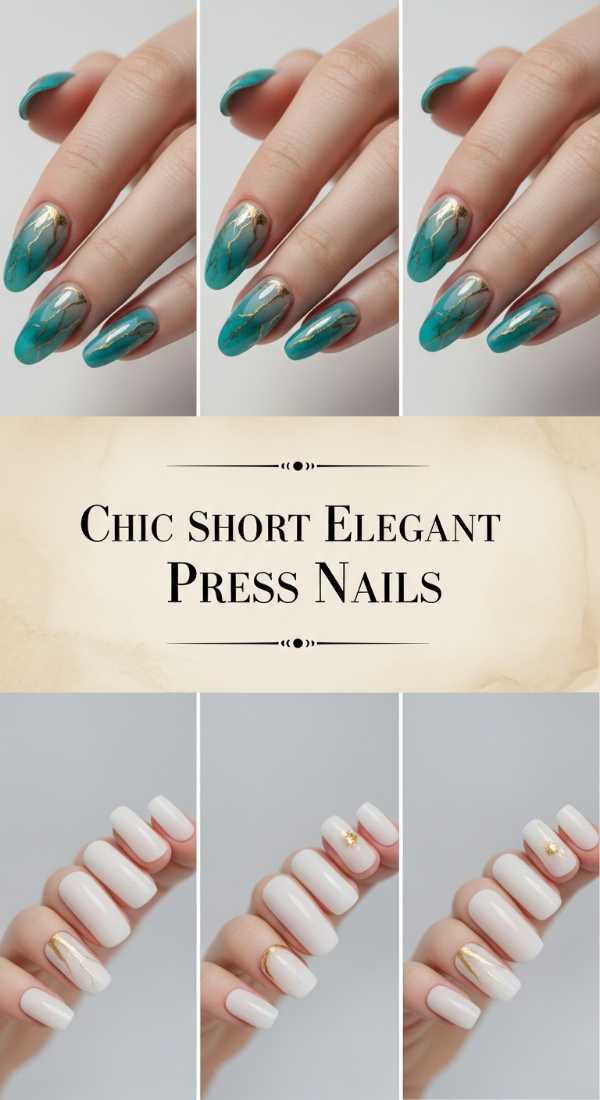 Chic Short Elegant Press Nails 6a0859dd3eaa3