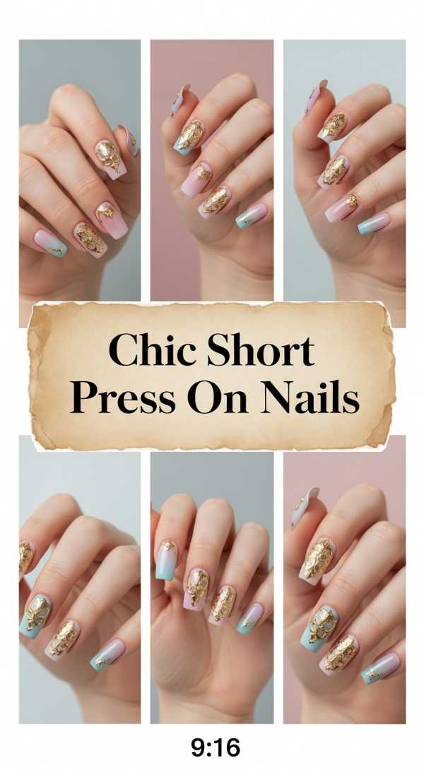 Chic Short Press On Nails 6a08582cdcd9e