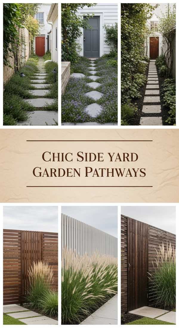 Chic Side Yard Garden Pathways 69ff473bf04b2