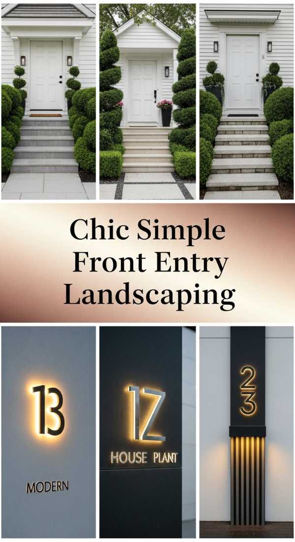 Chic Simple Front Entry Landscaping 69ff47414dad0