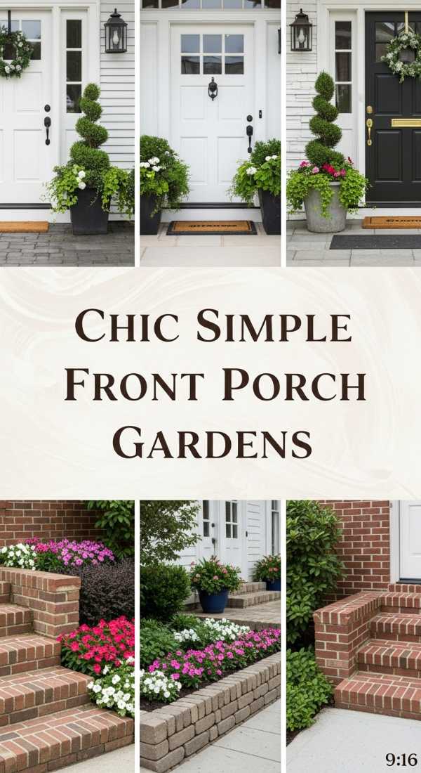 Chic Simple Front Porch Gardens 69ff47455cdc1