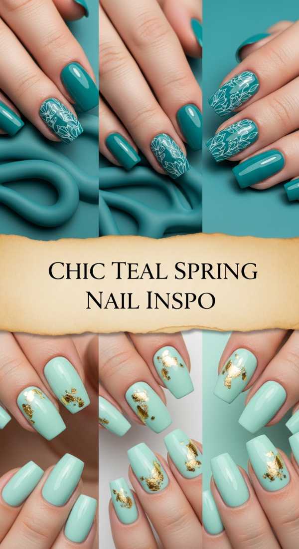 Gold, Glass, and Glamour: The Most Expensive-Looking Nails of 2026 Chic Teal Spring Nail Inspo 69ff6c0c47859