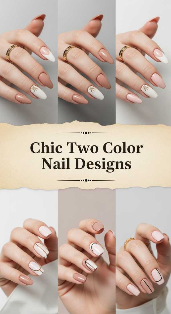 Chic Two Color Nail Designs 6a08afee173b4