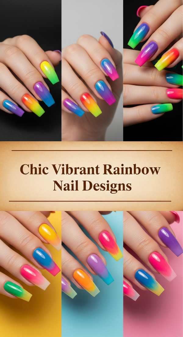Chic Vibrant Rainbow Nail Designs 6a08aff3c8673