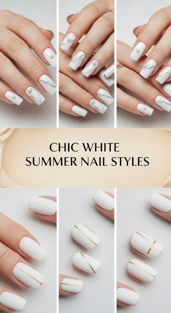 The Ultimate Guide to 2026 Summer Manicures: Colors, Shapes, and Art Chic White Summer Nail Styles 6a006b801256c