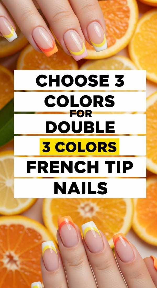 Choose 3 Colors For Double Line French Tip Nails 6a1a998011804