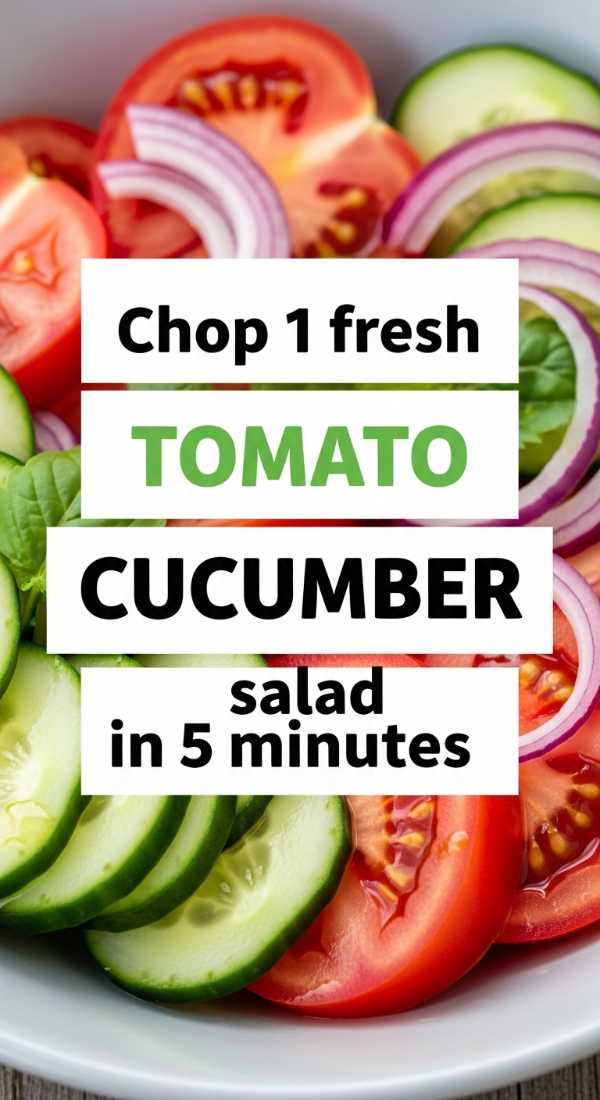 Chop 1 Fresh Tomato Cucumber Salad In 5 Minutes 6a06ee598446f