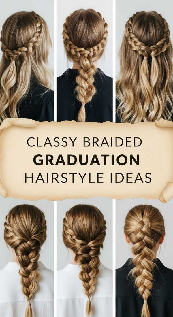Classy Braided Graduation Hairstyle Ideas 6a08cb544d374