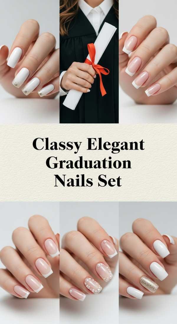 Gilded Gatherings: A Masterclass in High-End Holiday Style Classy Elegant Graduation Nails Set 6a13492d640a7