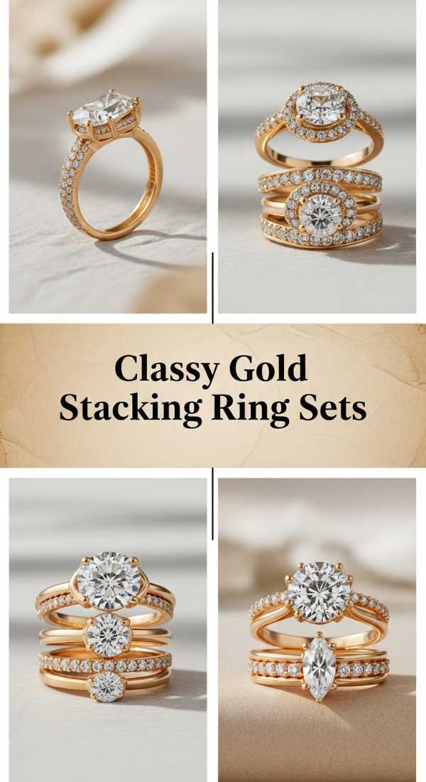 Classy Gold Stacking Ring Sets 69fdbc40a63e5