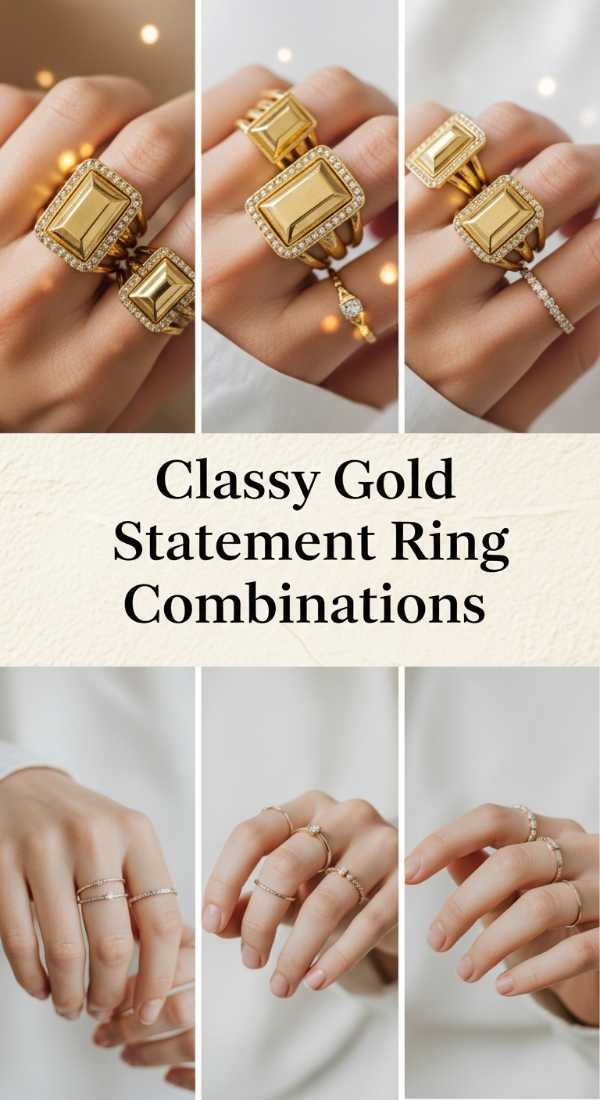 Classy Gold Statement Ring Combinations 69fdbc340e03c
