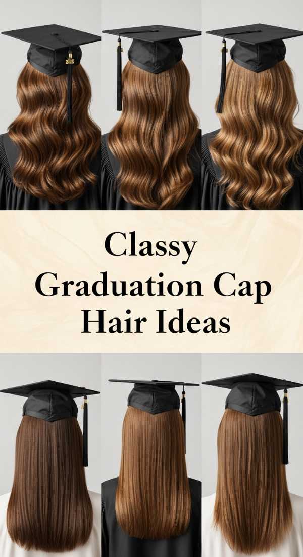 Classy Graduation Cap Hair Ideas 6a08ccfa6c85e