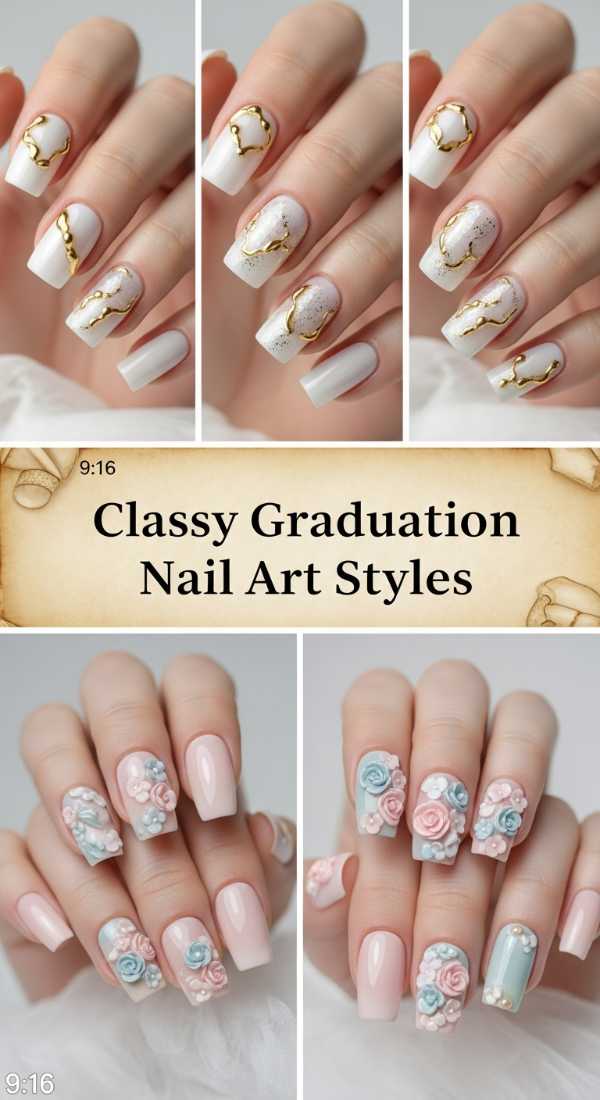 Classy Graduation Nail Art Styles 6a134933ec677