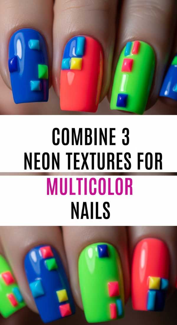 Combine 3 Neon Textures For Multicolor Nails 6a0f11348fb7f