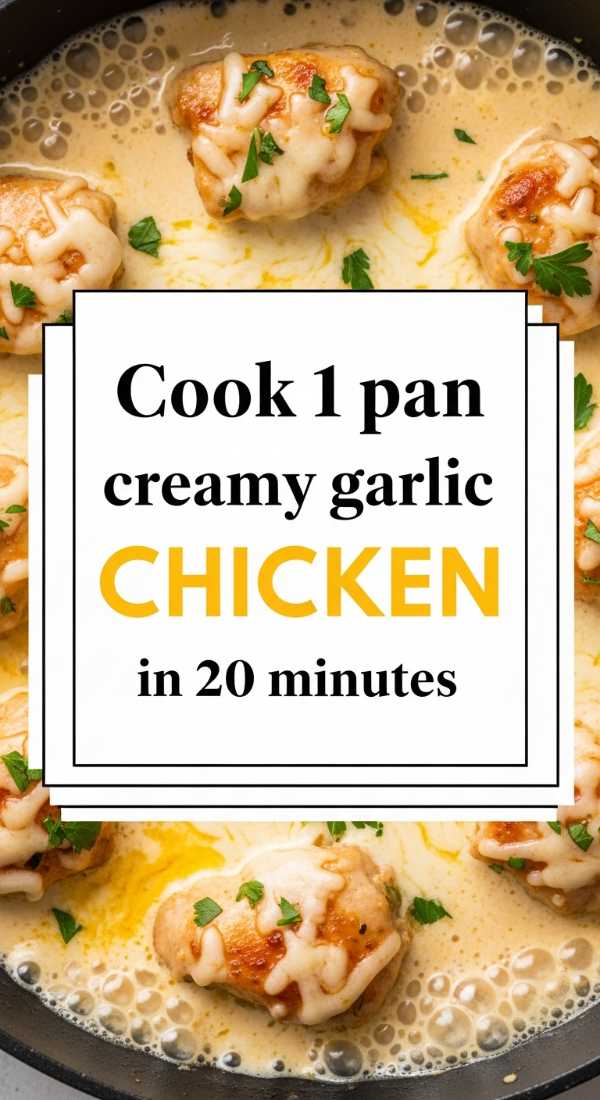 Cook 1 Pan Creamy Garlic Chicken In 20 Minutes 69fc1907f1d44