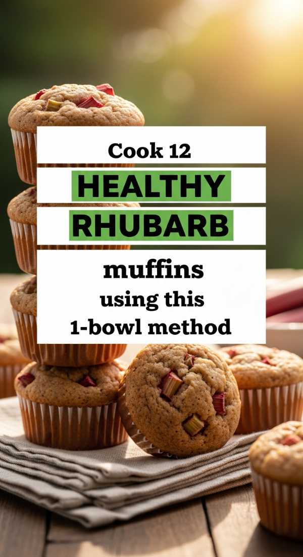 Cook 12 Healthy Rhubarb Muffins Using This 1 Bowl Method 69f47c7be2a11